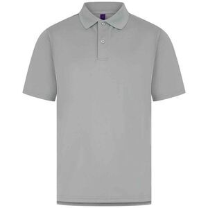 Henbury Mens Pique Polo Shirt / Silver